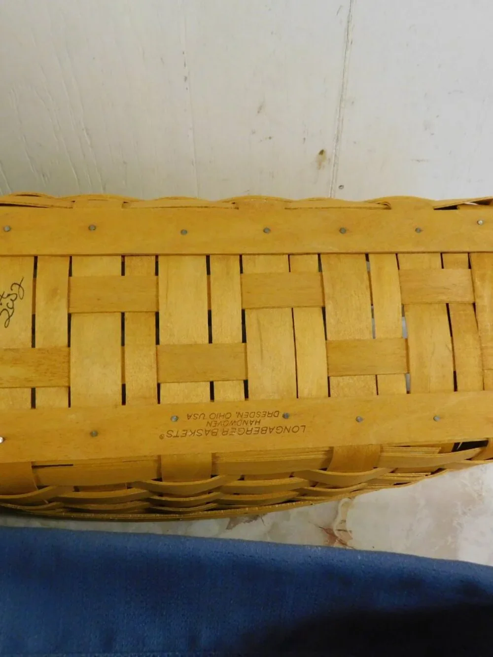 Longaberger 2002 Vanity Basket Combo Protector Liner & LId